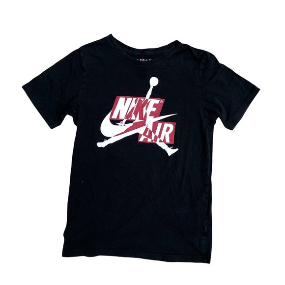 Nike Other - Nike Jordan Air Big Boy's T Shirt Black Logo Short Sleeve T Shirt XL 13-15 Years